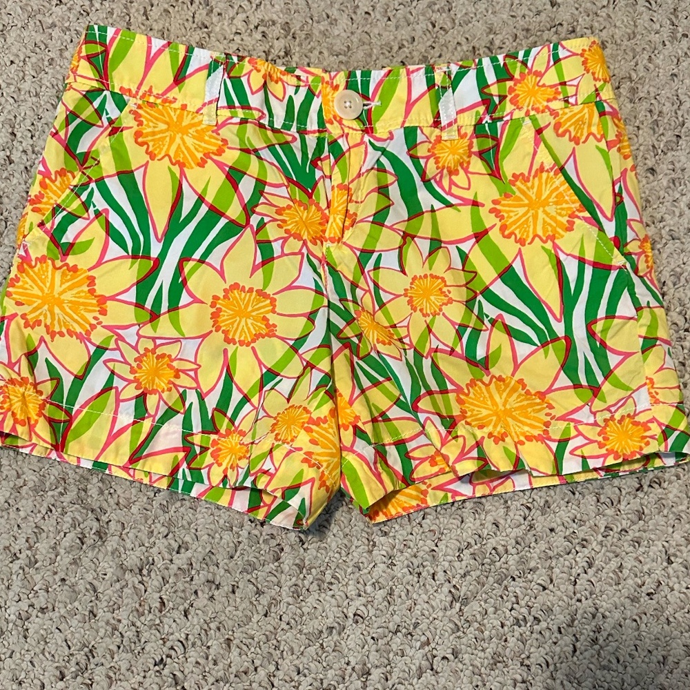 Lilly Pulitzer Callahan Shorts - Yellow Sunflower Floral -  Size 6